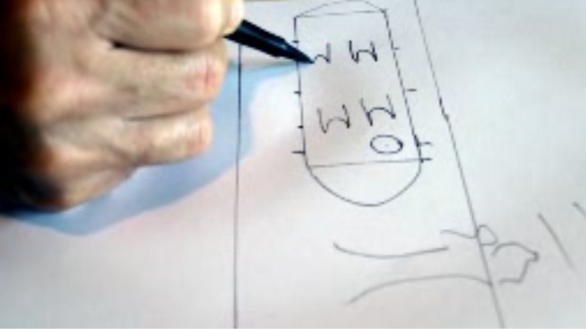 Photo d'un homme dessinant